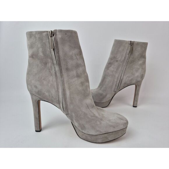 Veronica Beard Women's Grey Suede Platform Dali Stiletto Heeled Boots Size 11 - Picture 4 of 8
